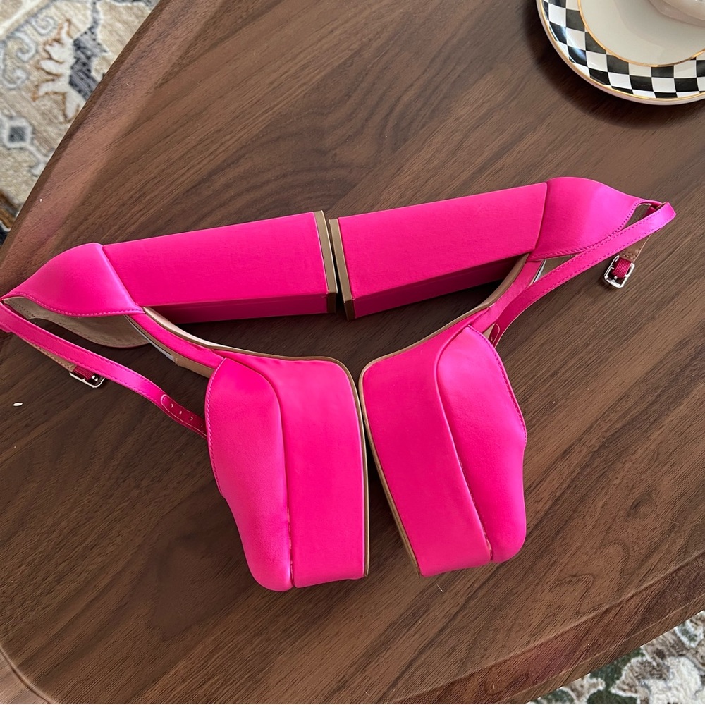 Steve Madden Pink Block Heels Size 6